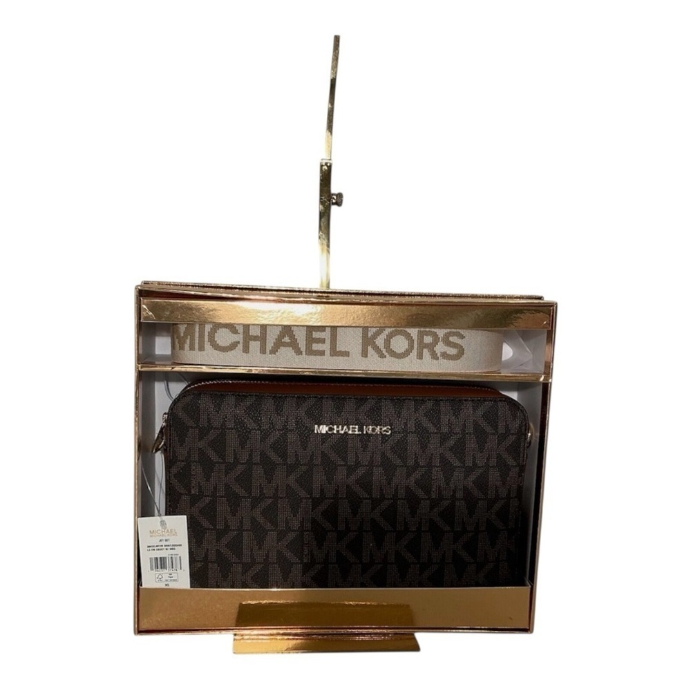 MICHAEL KORS NWT and Gift Box LG East West Xbody Bag w/WBG-Brown/Lugg MSRP $198 - Picture 4 of 6